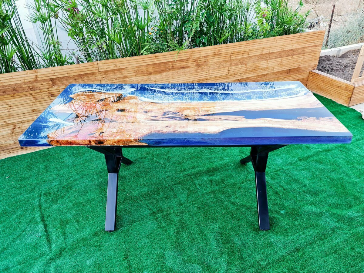 Epoxy River Table & Ocean Table | Natural Table | Almas Turkey